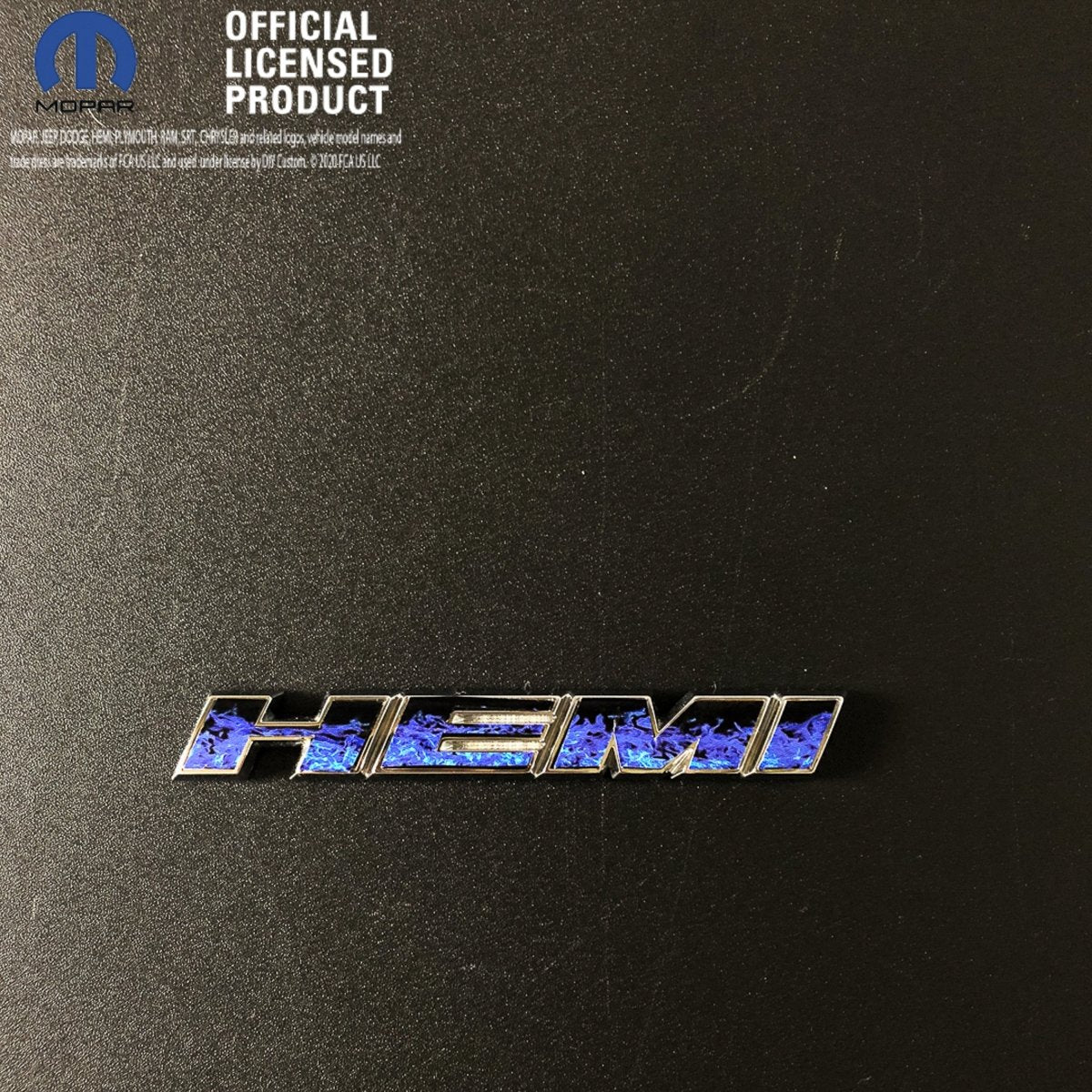 Dodge HEMI Fender Emblem Insert Overlay Decal L&R BLUE FIRE FLAMES Fits 11-19 Dodge Challenger Charger Durango