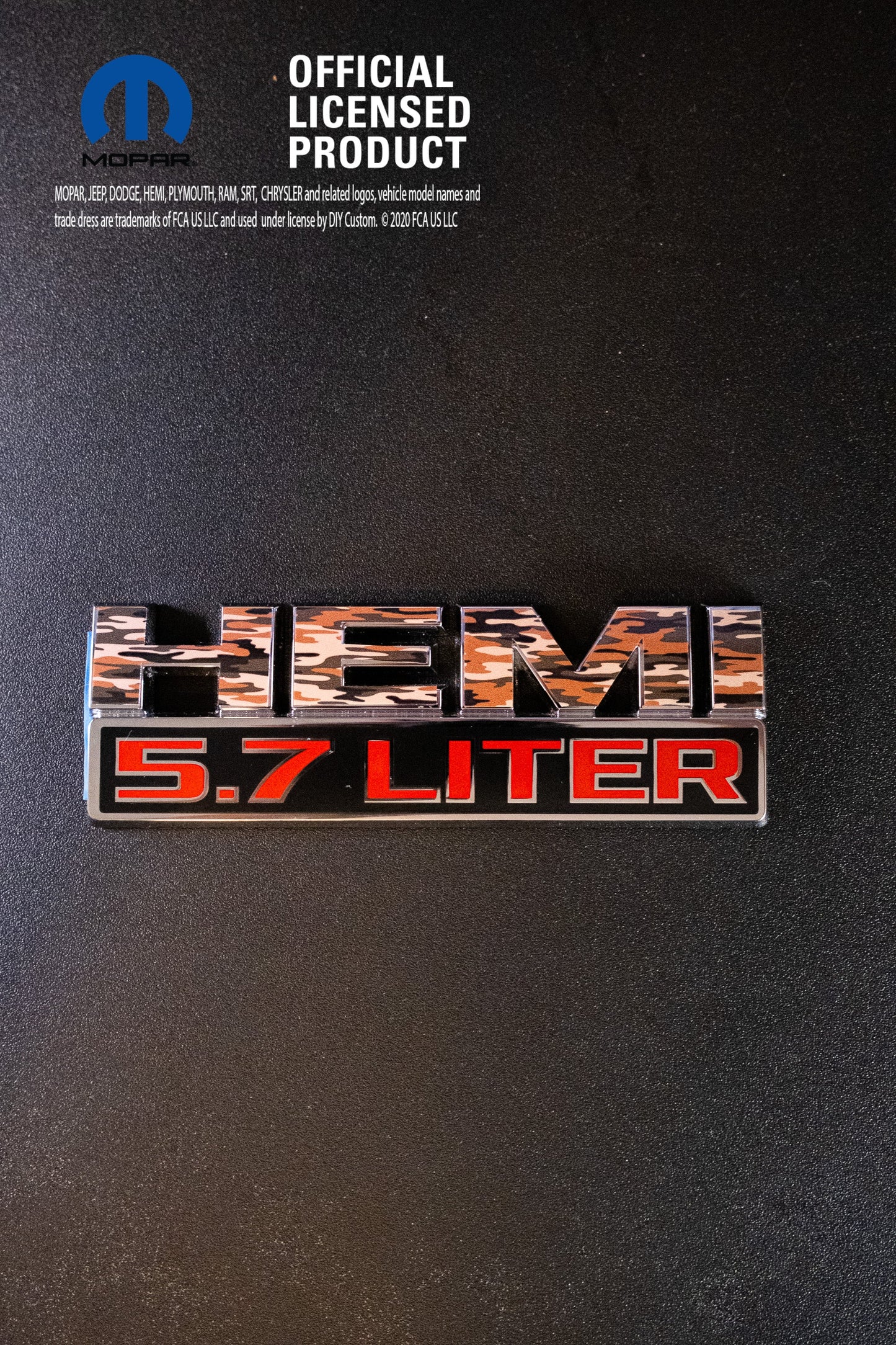RAM 1500 HEMI Fender Emblem Overlay Decals (Pair) TRADITIONAL CAMO Fits 2013-2024