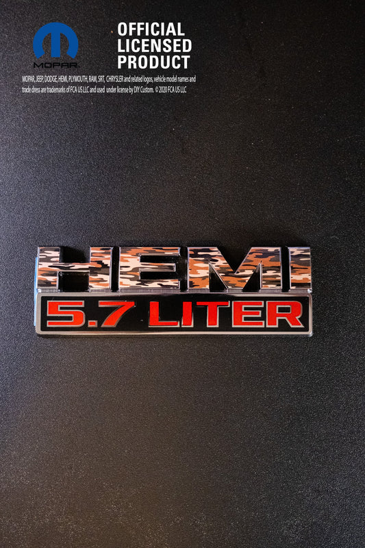 RAM 1500 HEMI Fender Emblem Overlay Decals (Pair) CAMO Fits 2013-2024