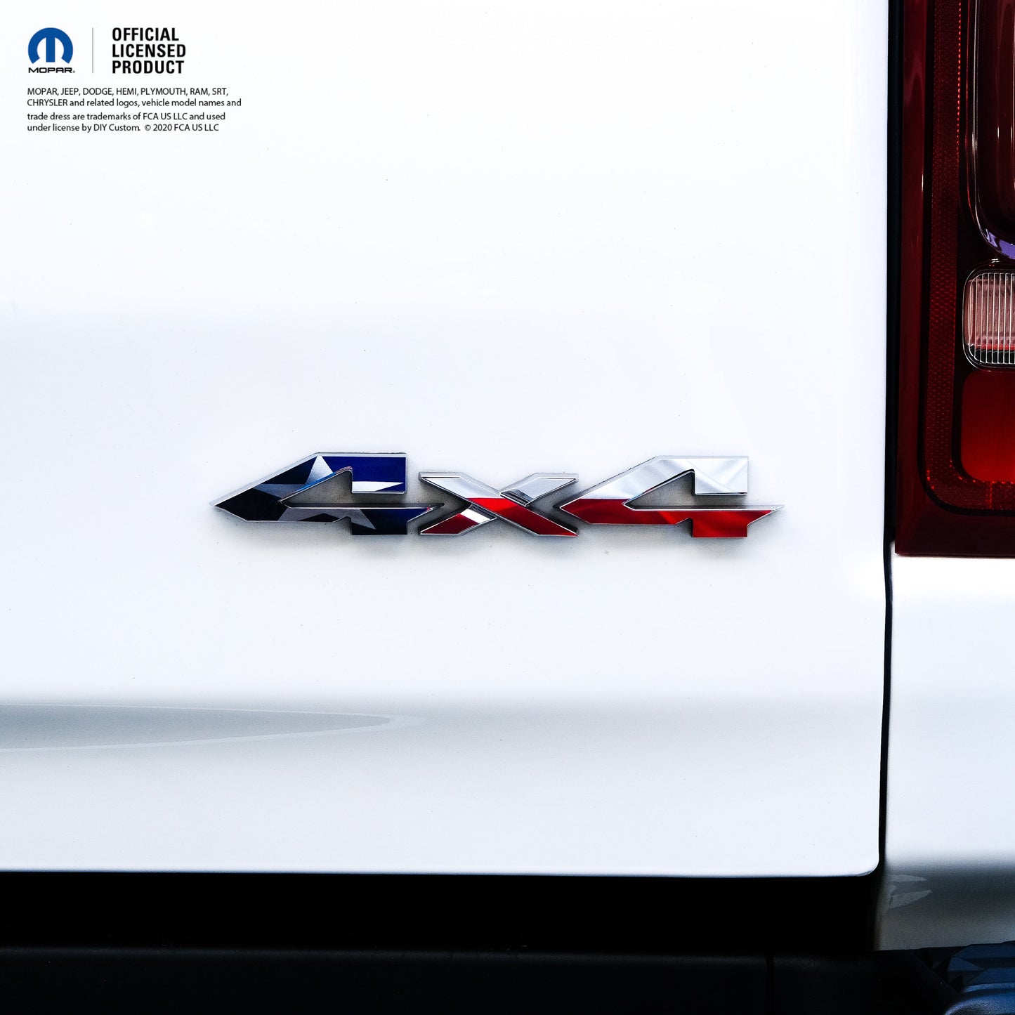 RAM 4x4 Emblem Overlay Decals TEXAS FLAG Fits 2009-2026 1500-5500