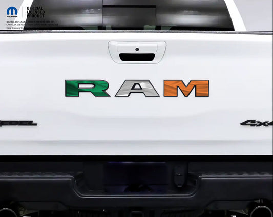 1500 RAM Tailgate Letters Overlay Decals Irish (Ireland) Flag Fits 2009-2026 Trucks