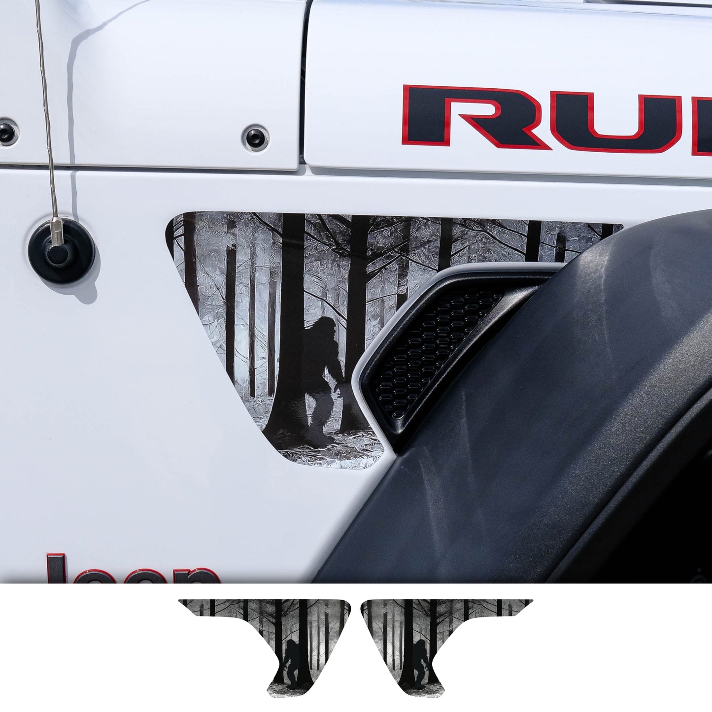 Jeep Fender Vent Decals Pair "Big Foot" Fits 2018-2026 Wrangler JL & Gladiator