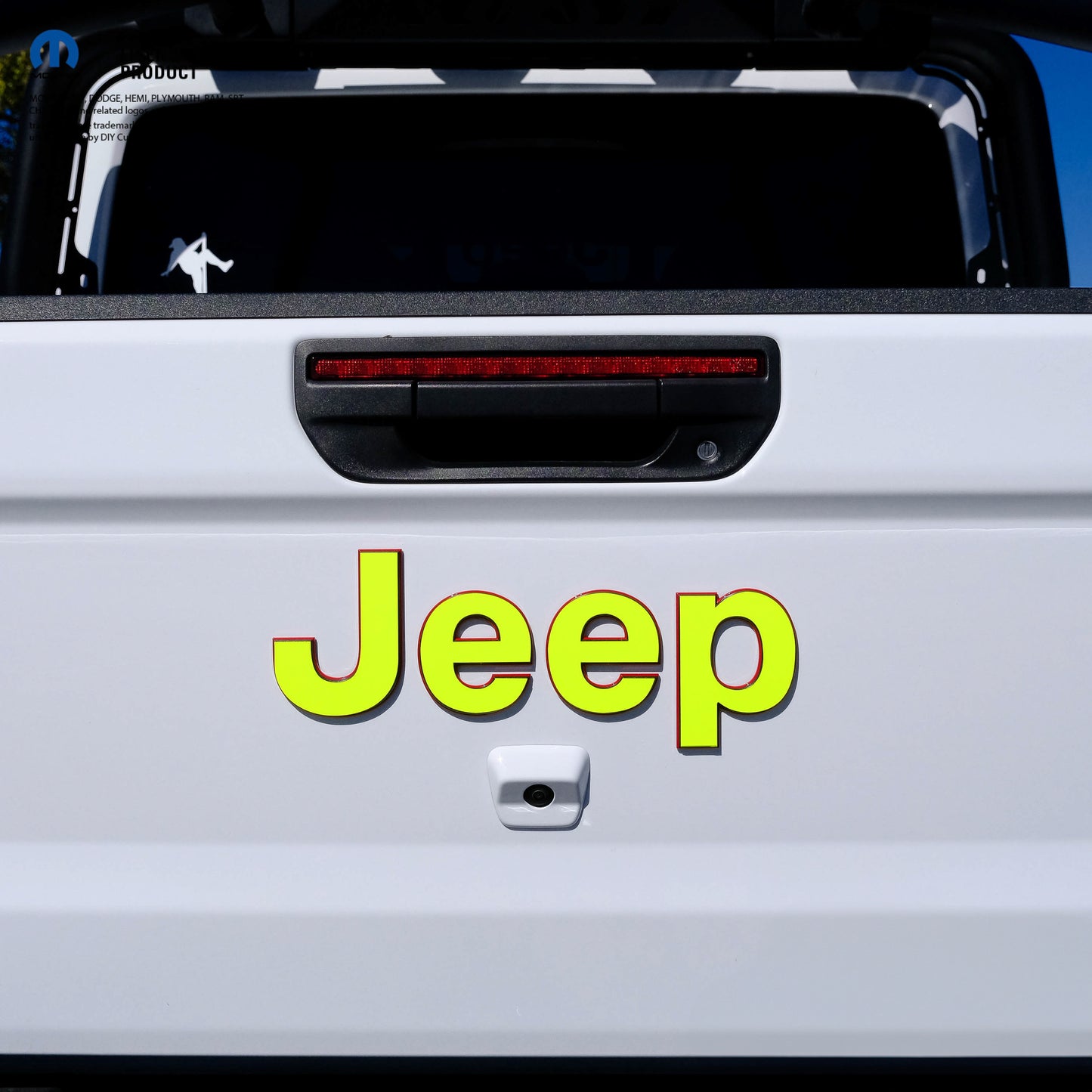 Jeep Emblem Overlay Decals Fluorescent Colors