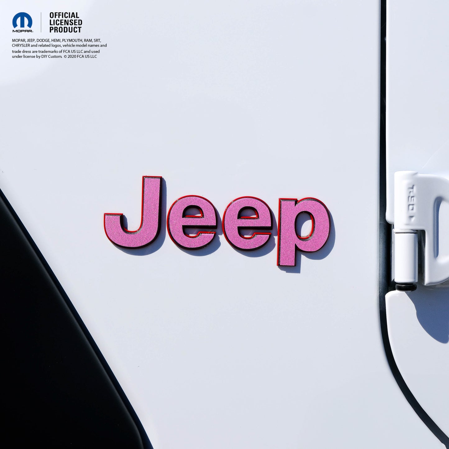 Jeep Emblem Overlay Decals All PINK