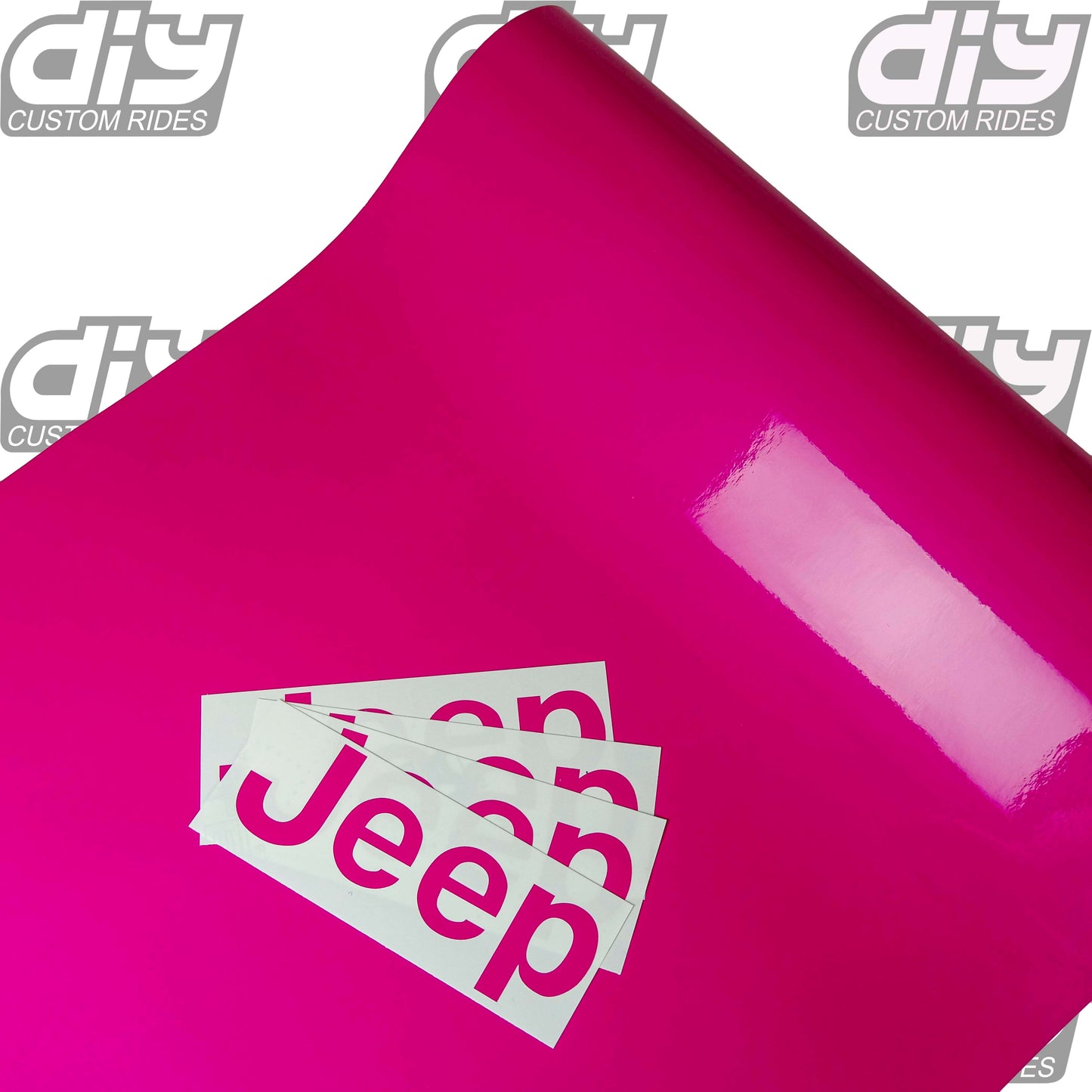 Jeep Emblem Overlay Decals All PINK