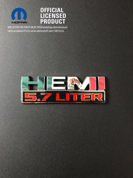 RAM 1500 HEMI Fender Emblem Overlay Decals (Pair) MEXICAN FLAG Fits 2013-2024