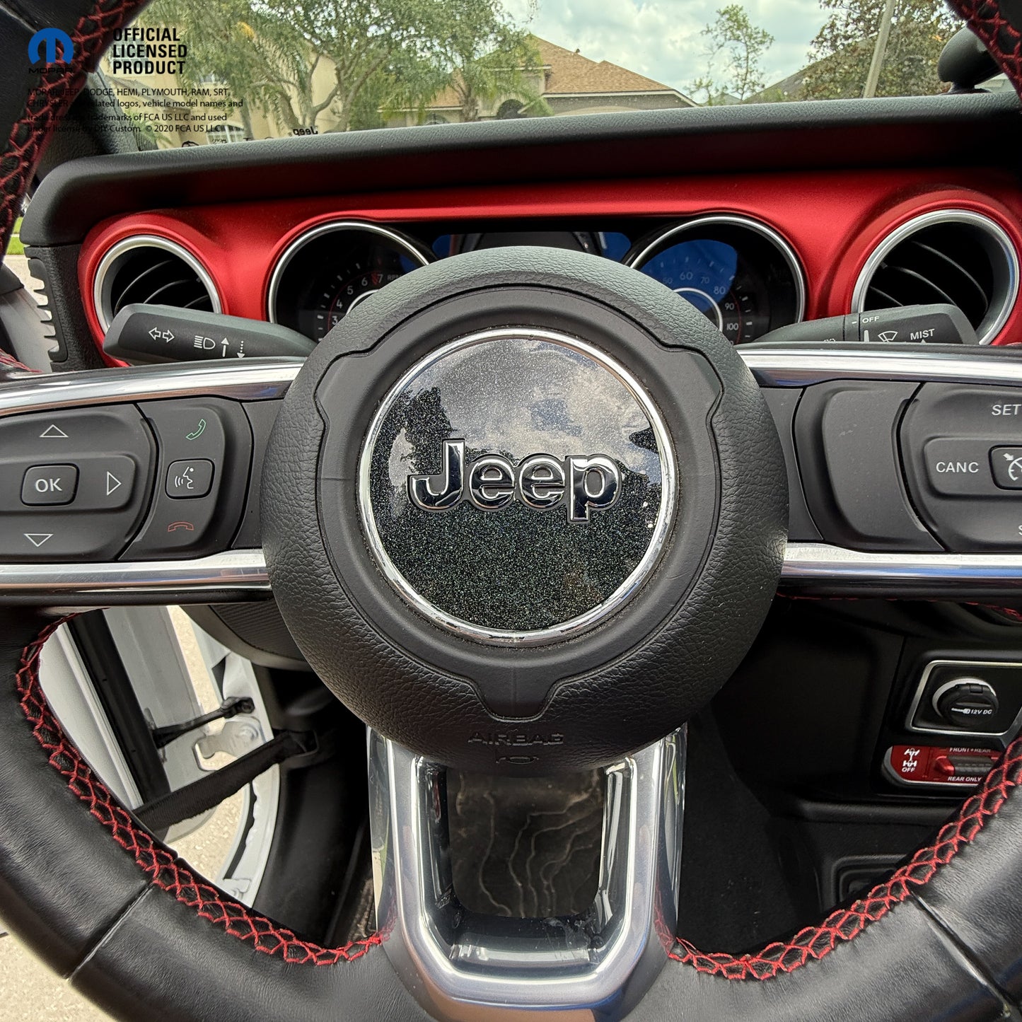 Jeep Wrangler JL Gladiator Steering Wheel Circle Glitter Vinyl Decal Sticker