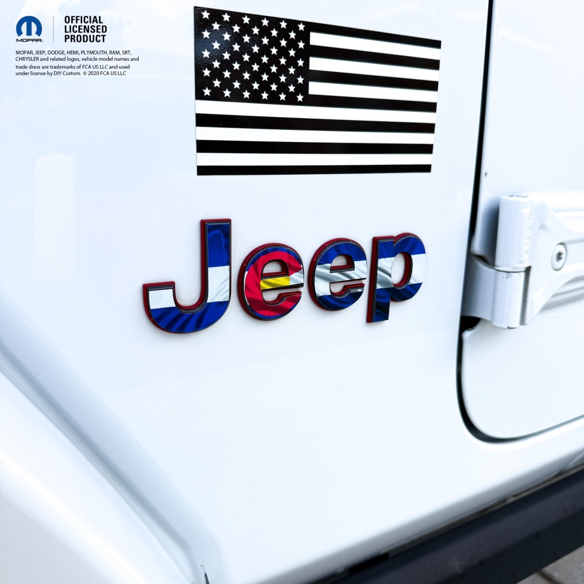 Jeep Emblem Overlay Decals - Colorado Flag - Tiny Wrapz