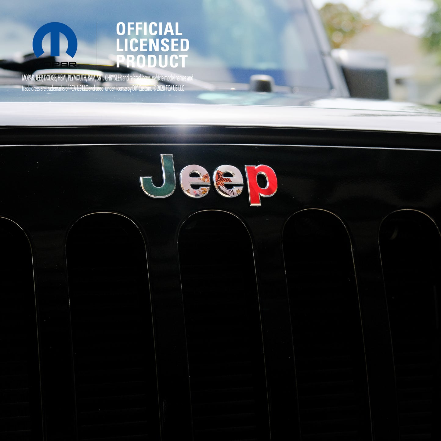 Jeep Emblem Overlay Decals - Mexican Flag