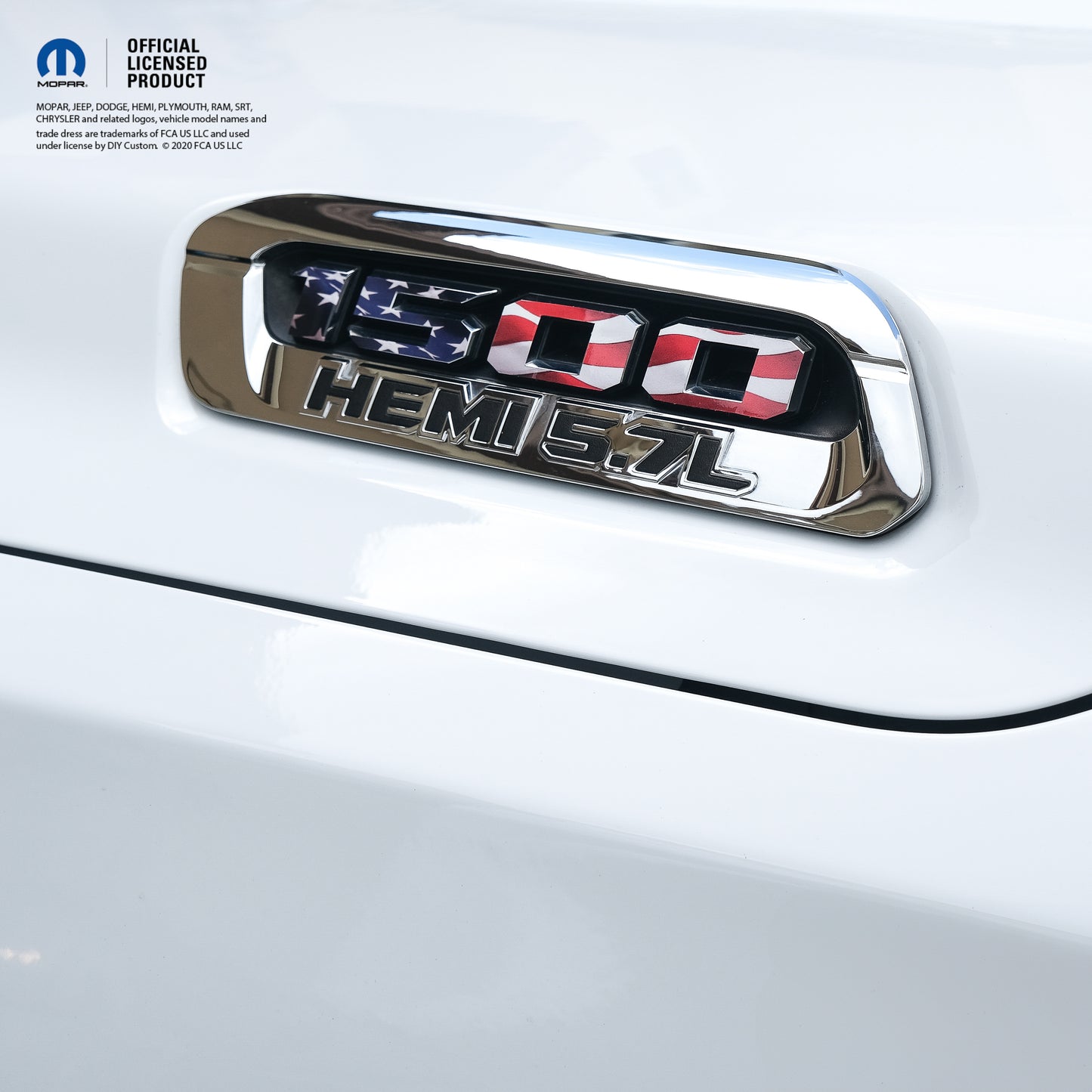 RAM 1500 Hood Emblem Overlay Decals L&R American Flag Fits 2019-2026 RAM Trucks