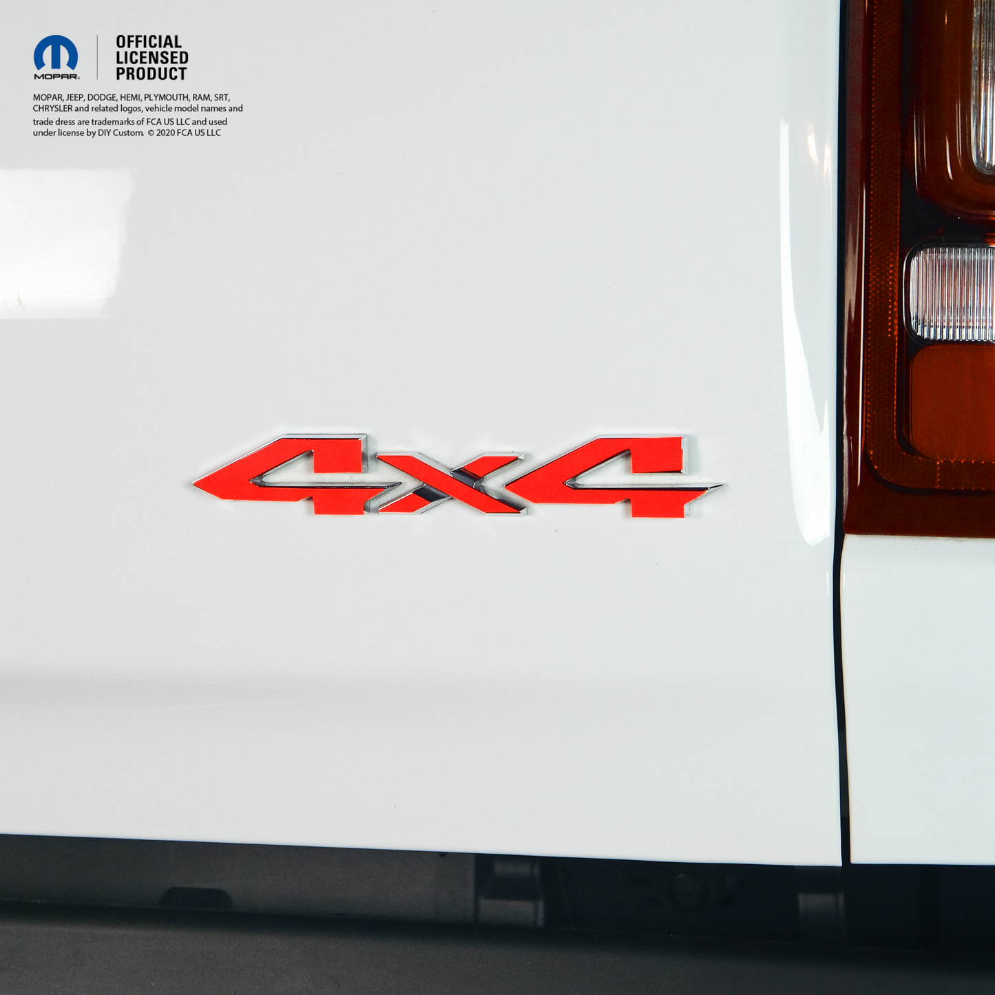 RAM 4x4 Emblem Overlay Decals Solid Gloss Red Fits 2009-2026 1500-5500