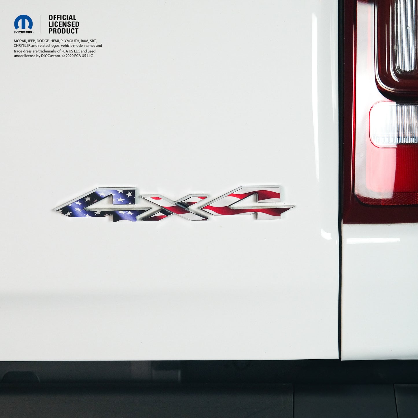RAM 4x4 Emblem Overlay Decals AMERICAN FLAG Fits 2009-2026 1500-5500