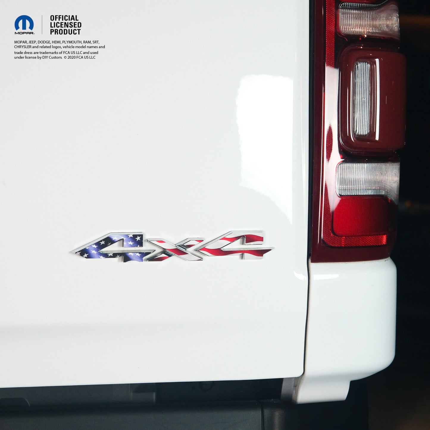 RAM 4x4 Emblem Overlay Decals AMERICAN FLAG Fits 2009-2026 1500-5500