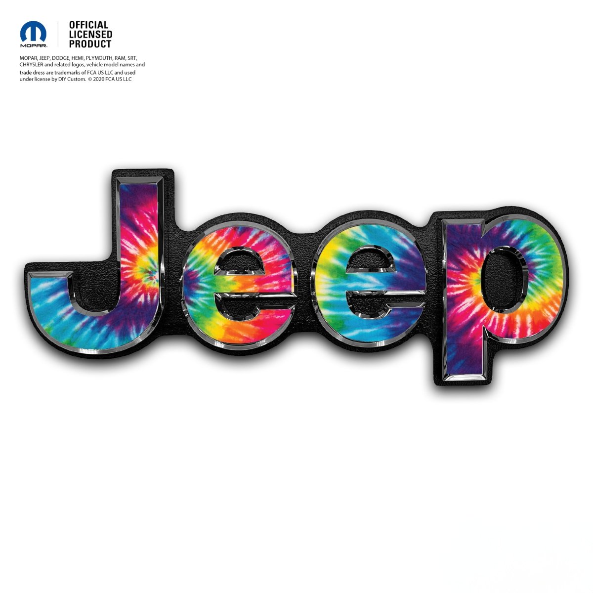 Jeep Emblem Overlay Decals - Tie Dye - Tiny Wrapz