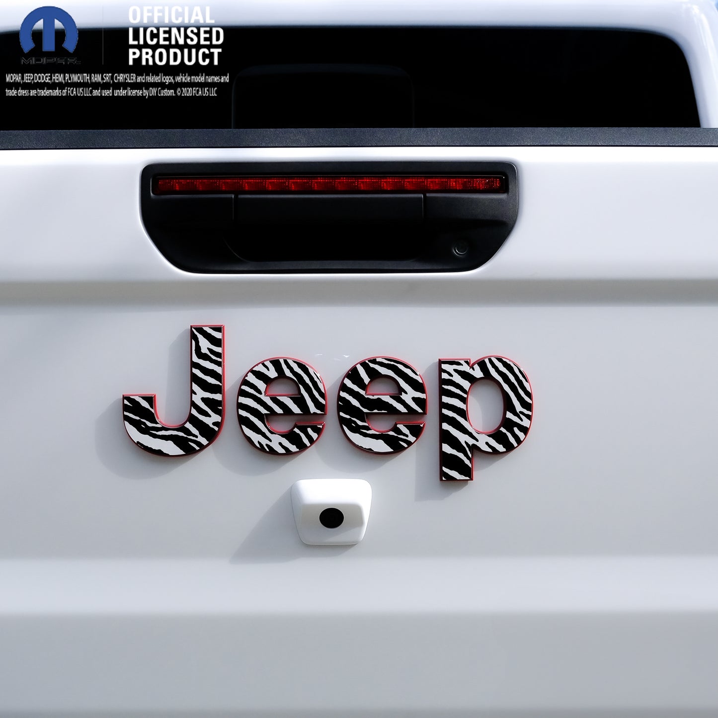 Jeep Emblem Overlay Decals - Zebra