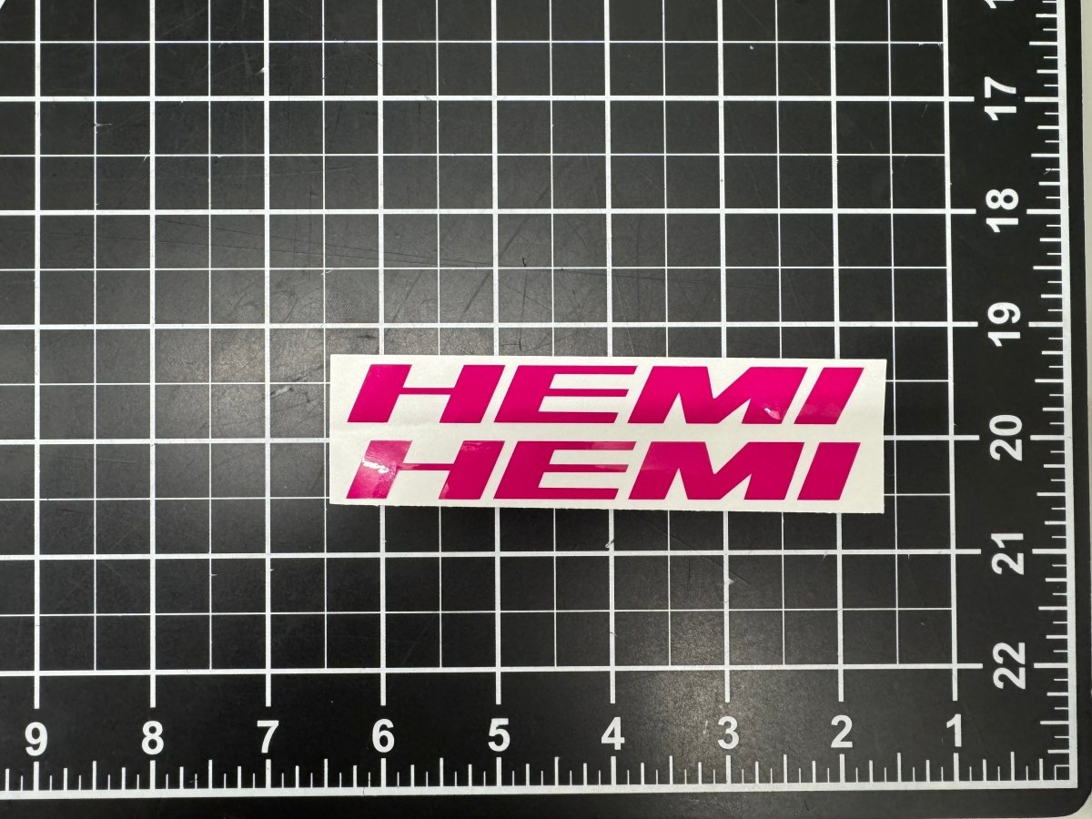 Dodge HEMI Fender Emblem Insert Overlay Decals SOLID COLOR Fits 11-19 Challenger Charger Durango - Tiny Wrapz