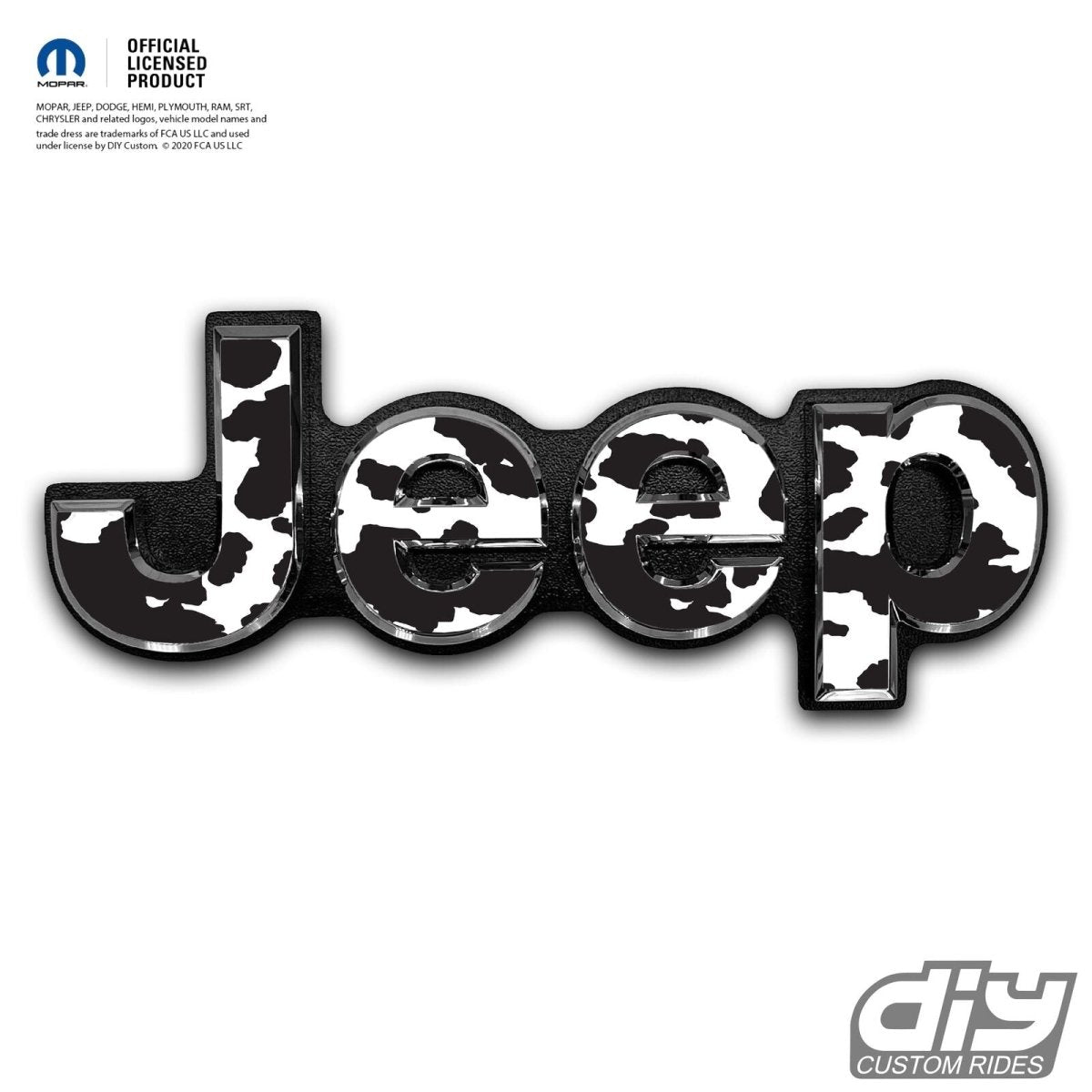 Jeep Emblem Overlay Decals - Cow - Tiny Wrapz