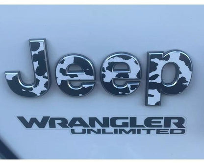 Jeep Emblem Overlay Decals - Cow