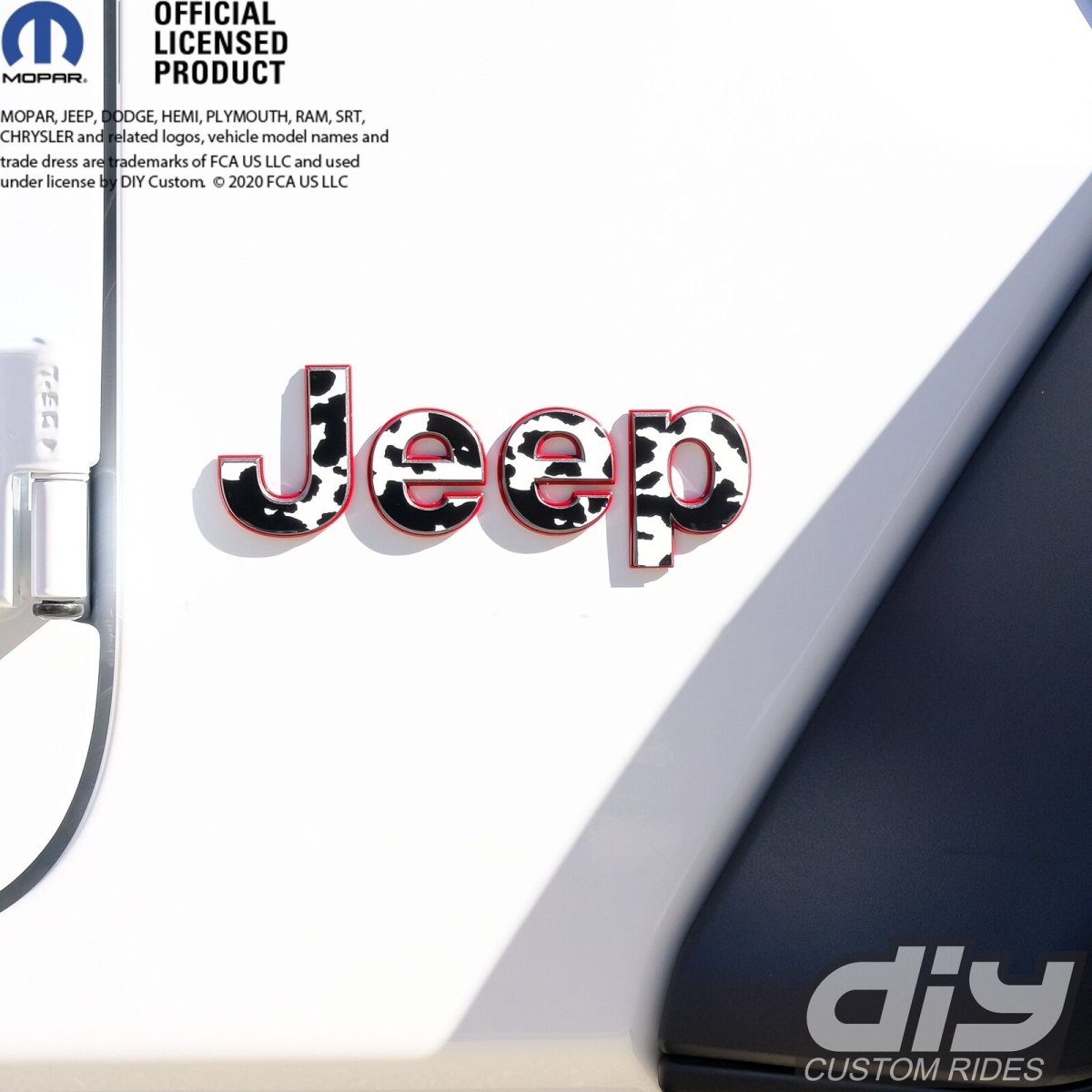 Jeep Emblem Overlay Decals - Cow - Tiny Wrapz