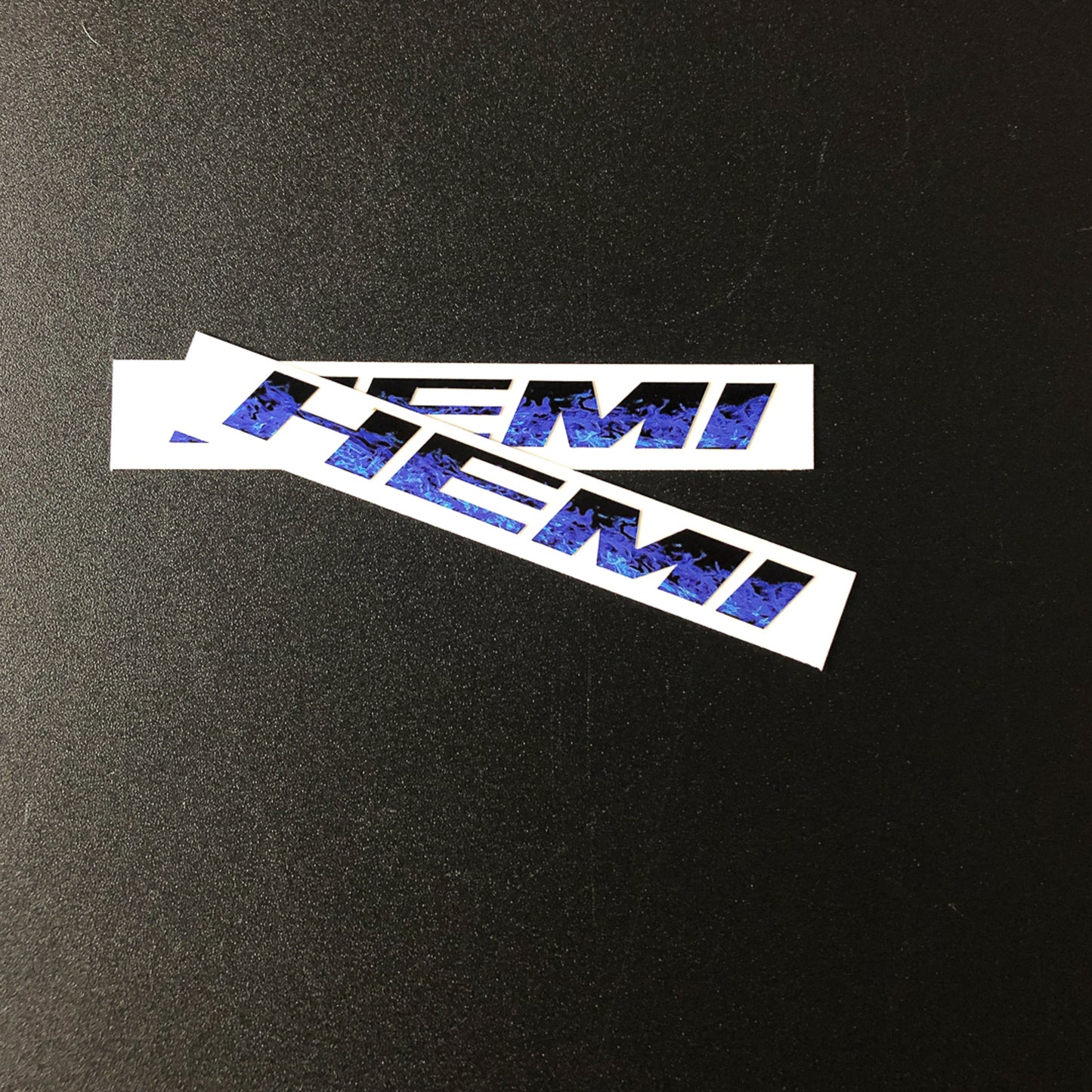 Dodge HEMI Fender Emblem Insert Overlay Decal L&R BLUE FIRE FLAMES Fits 11-20 Dodge Challenger Charger Durango