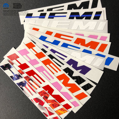 Dodge HEMI Fender Emblem Insert Overlay Decals SOLID COLOR Fits 11-19 Challenger Charger Durango