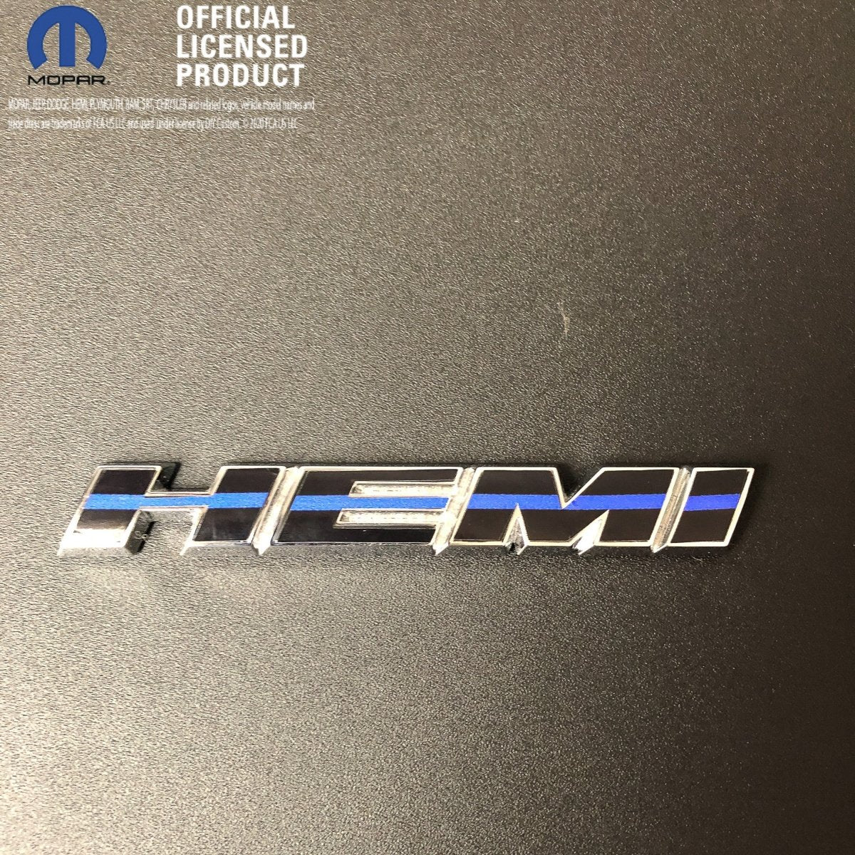 Dodge HEMI Fender Emblem Insert Overlay Decals L&R THIN BLUE LINE Fits 11-19 Dodge Challenger Charger Durango