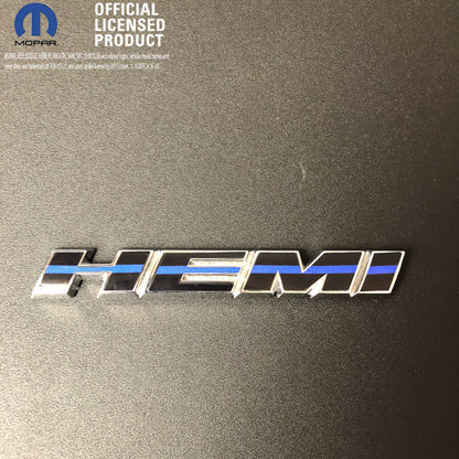 Dodge HEMI Fender Emblem Insert Overlay Decals L&R THIN BLUE LINE Fits 11-20 Dodge Challenger Charger Durango