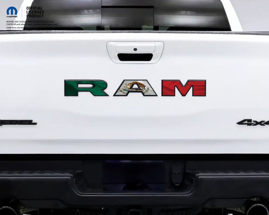 1500 RAM Tailgate Letters Overlay Decals Mexican Flag Fits 2009 - 2026 Trucks - Tiny Wrapz