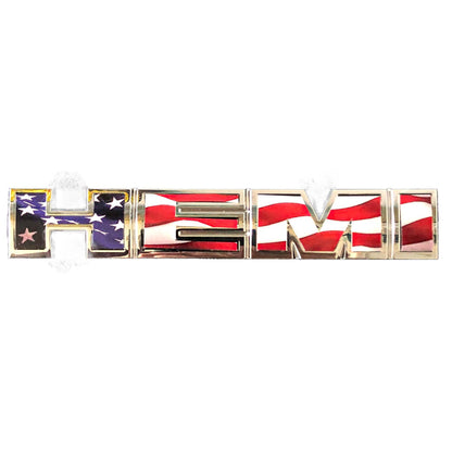 Dodge HEMI Fender Emblem Insert Decal L&R AMERICAN FLAG Fits 2006-2010 Challenger Charger Durango