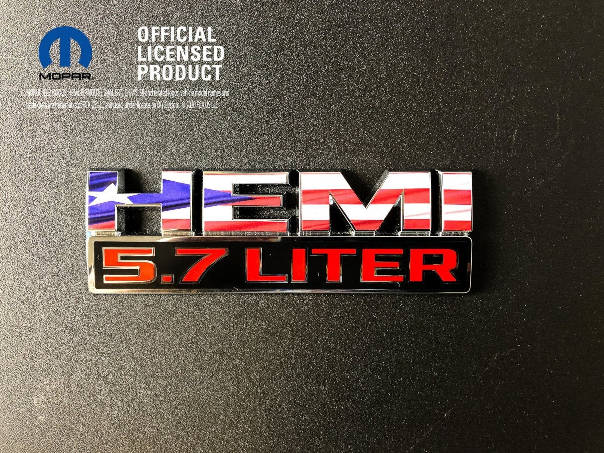 RAM 1500 HEMI Fender Emblem Overlay Decals (Pair) PUERTO RICAN FLAG Fits 2013-2023