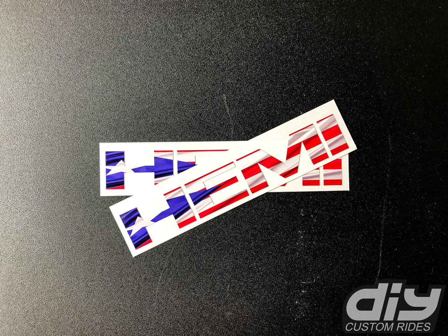 RAM 1500 HEMI Fender Emblem Overlay Decals (Pair) PUERTO RICAN FLAG Fits 2013-2023