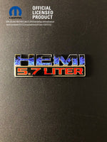 RAM 1500 HEMI Fender Emblem Overlay Decals (Pair) BLUE FIRE FLAMES Fits 2013-2024 - Tiny Wrapz