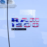 RAM Classic 1500-3500 Door Emblem Decals PUERTO RICAN FLAG Fits Fits 2009-2024 - Tiny Wrapz