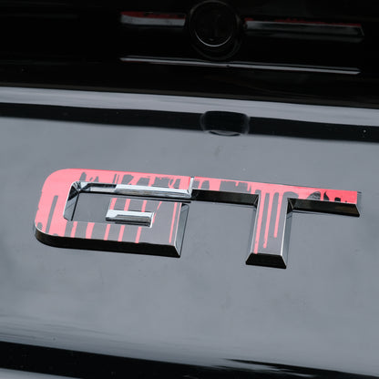 GT "Dripping Blood" Rear Emblem Overlay Decal Fits 2015-2023 Mustang GT