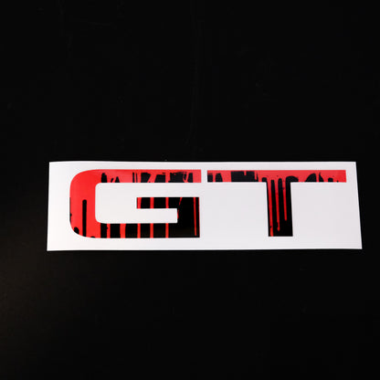 GT "Dripping Blood" Rear Emblem Overlay Decal Fits 2015-2023 Mustang GT