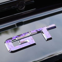 GT "Purple Fire Flames" Rear Emblem Overlay Decal Fits 2015-2023 Mustang GT - Tiny Wrapz