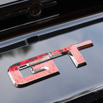 GT "Red Fire Flames" Rear Emblem Overlay Decal Fits 2015-2023 Mustang GT - Tiny Wrapz