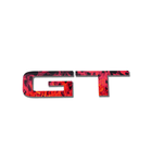GT "Red Fire Flames" Rear Emblem Overlay Decal Fits 2015-2023 Mustang GT - Tiny Wrapz