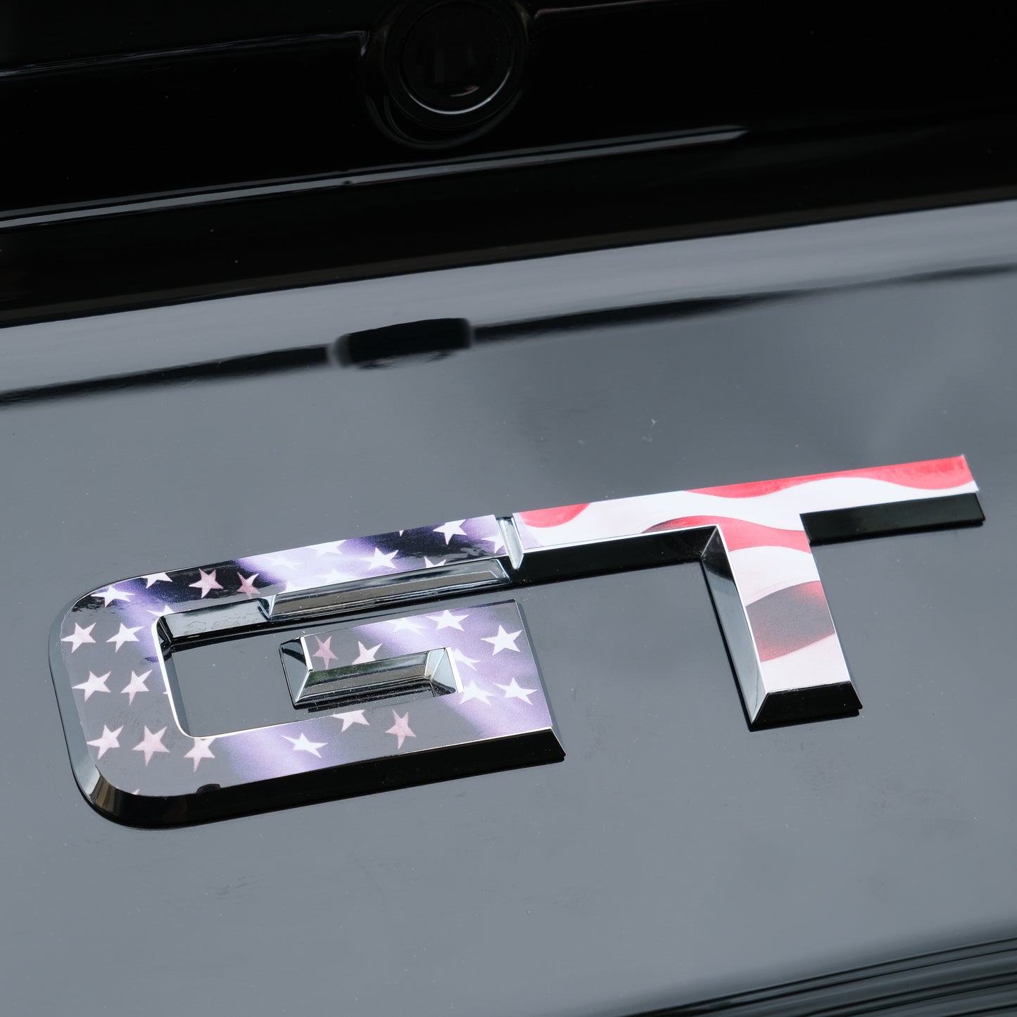 GT American Flag Rear Emblem Overlay Decal Fits 2015-2023 Mustang GT