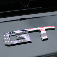 GT American Flag Rear Emblem Overlay Decal Fits 2015-2023 Mustang GT - Tiny Wrapz