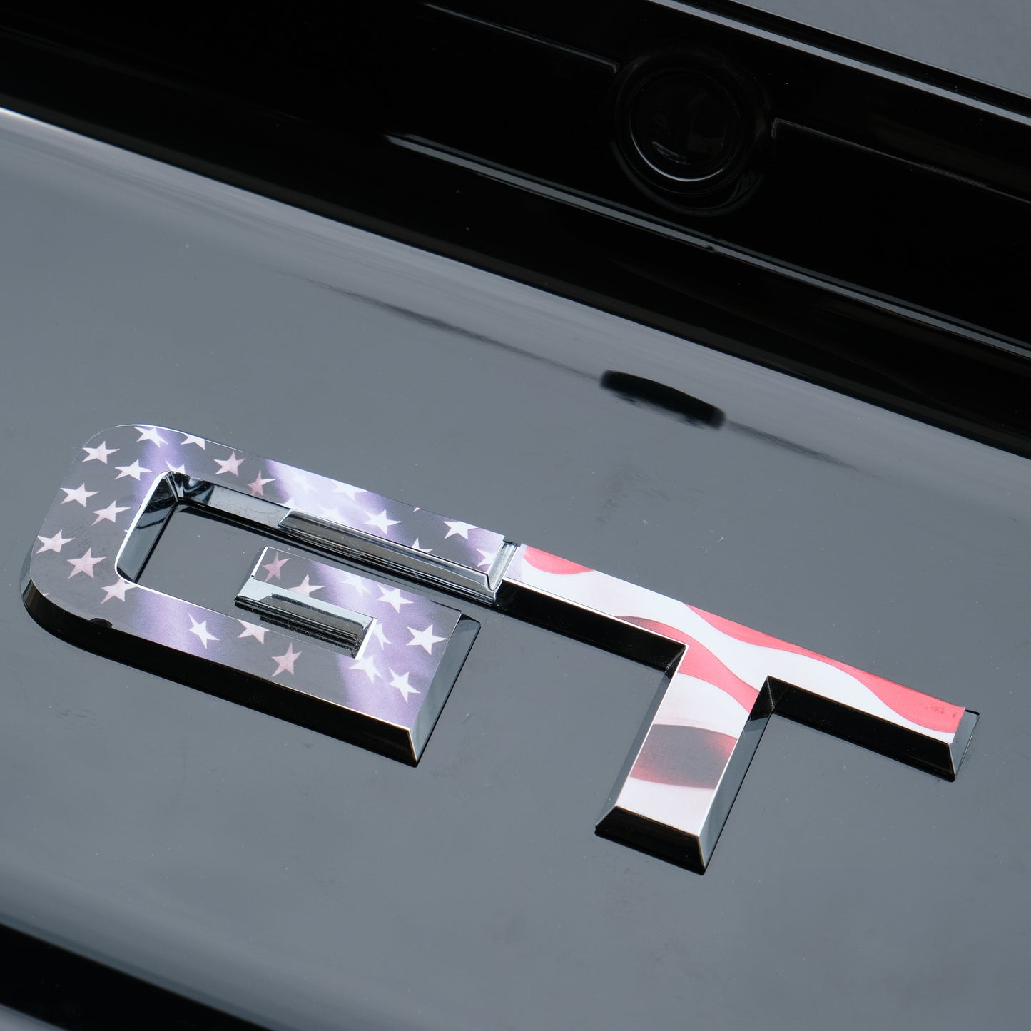 GT American Flag Rear Emblem Overlay Decal Fits 2015-2023 Mustang GT