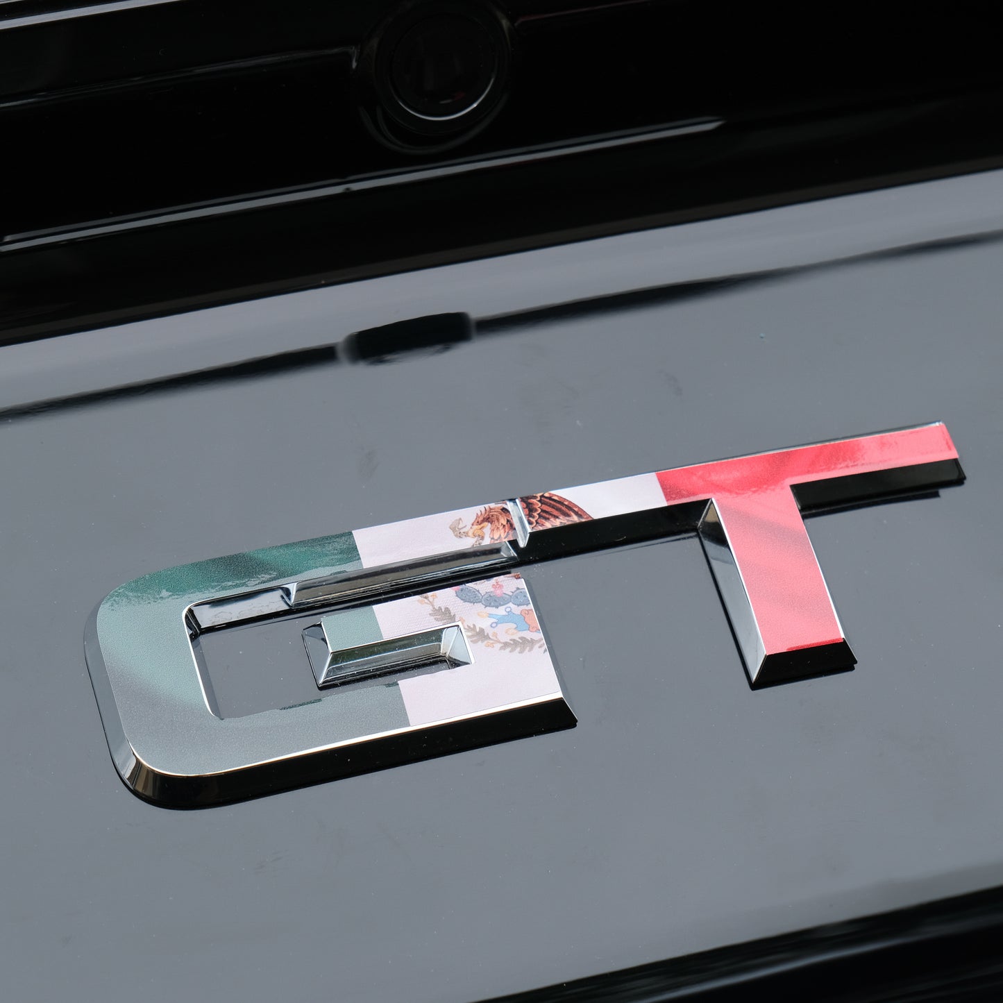 GT Mexican Flag Rear Emblem Overlay Decal Fits 2015-2023 Mustang GT