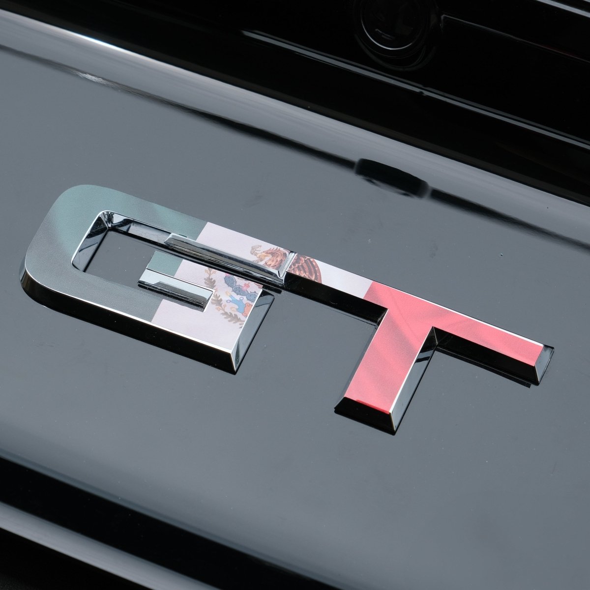 GT Mexican Flag Rear Emblem Overlay Decal Fits 2015-2023 Mustang GT - Tiny Wrapz