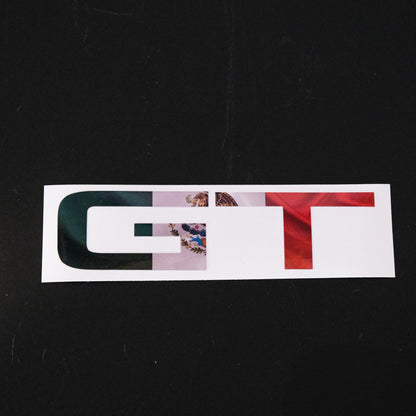 GT Mexican Flag Rear Emblem Overlay Decal Fits 2015-2023 Mustang GT