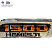 RAM 1500 Hood Emblem Overlay Decals L&R REAL FIRE FLAMES Fits 2019-2026 RAM Trucks - Tiny Wrapz