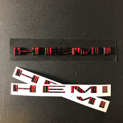 Dodge HEMI Fender Emblem Insert Decal L&R DRIPPING RED Fits 2020-2023 Challenger Charger Durango