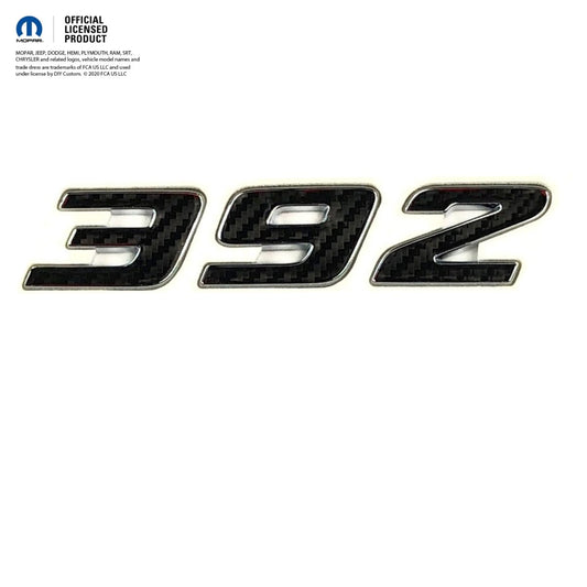 392 Fender Emblem Overlay Decals L&R CARBON FIBER Fits Dodge Challenger Charger 300 - Tiny Wrapz