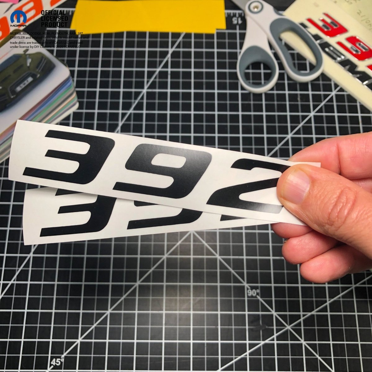 392 Fender Emblem Overlay Decals L&R MATTE BLACK Fits Dodge Challenger Charger 300 - Tiny Wrapz
