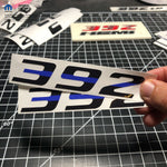 392 Fender Emblem Overlay Decals L&R THIN BLUE LINE Fits Dodge Challenger Charger 300 - Tiny Wrapz