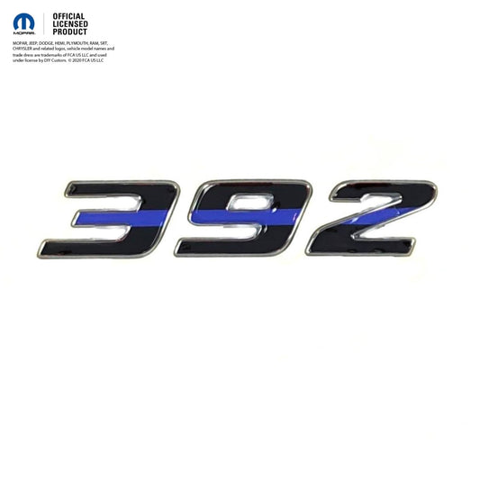 392 Fender Emblem Overlay Decals L&R THIN BLUE LINE Fits Dodge Challenger Charger 300 - Tiny Wrapz